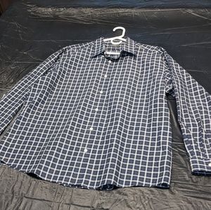 Eddie Bauer XL Men's Button Down Long Sleeve Shirt Blue